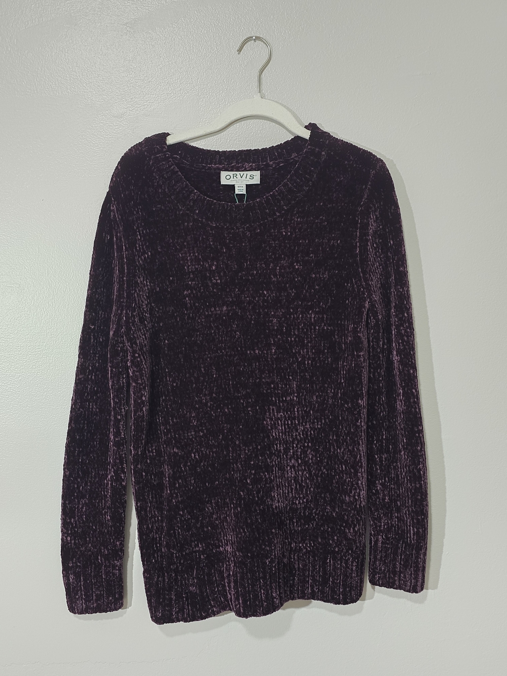 Orvis Women's Plush Chenille Crewneck Sweater - Plum